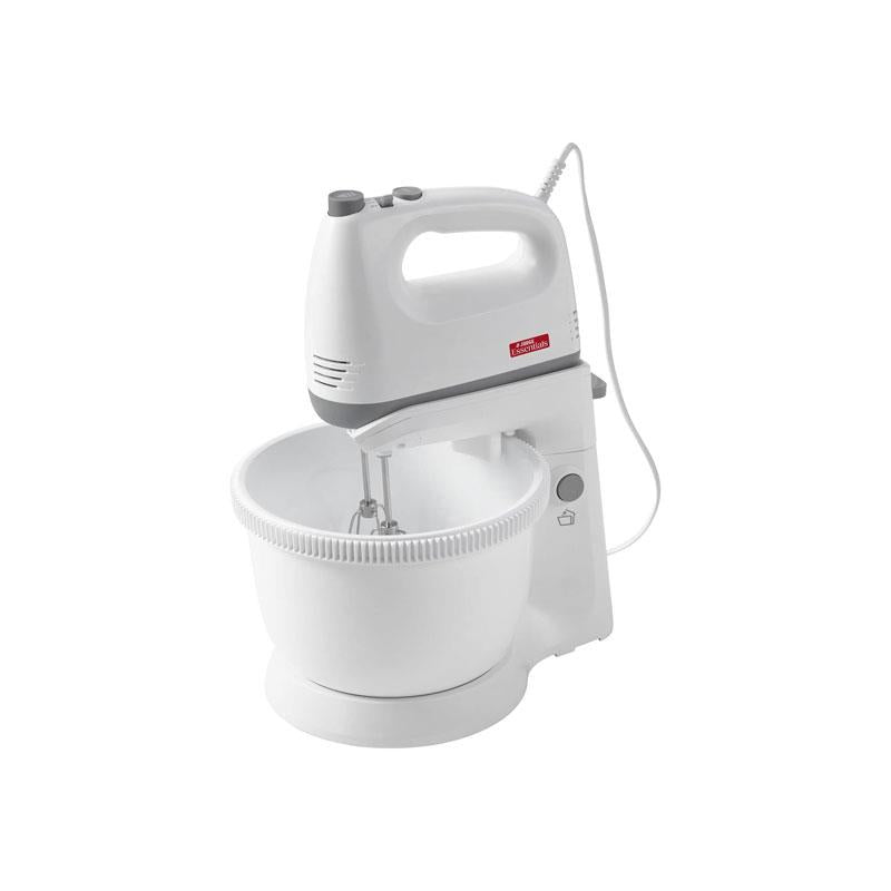 Judge 2-In-1 Hand Electric Mixer With Stand And Detachable Bowl 2 Whisks 2 Dough Hooks 5 Speed Settings 300W White
