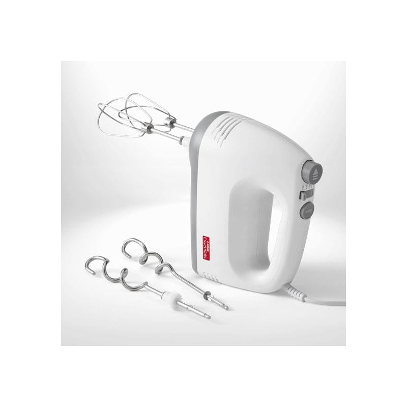 Judge 2-In-1 Hand Electric Mixer With Stand And Detachable Bowl 2 Whisks 2 Dough Hooks 5 Speed Settings 300W White