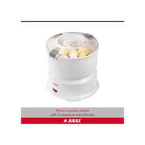Judge Electric Potato Peeler Fully Automatic Rotating Vegetable Peeler 1kg Capacity White