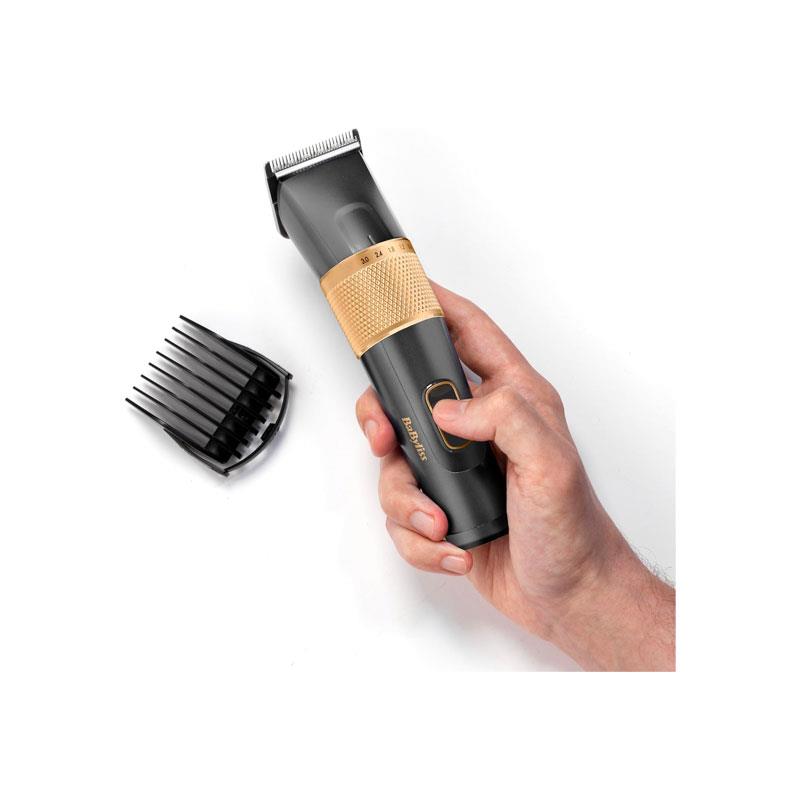 BaByliss Graphite Precision 8-In-1 Multi-Trimmer Cord/Cordless Hair Clipper Gold & Black