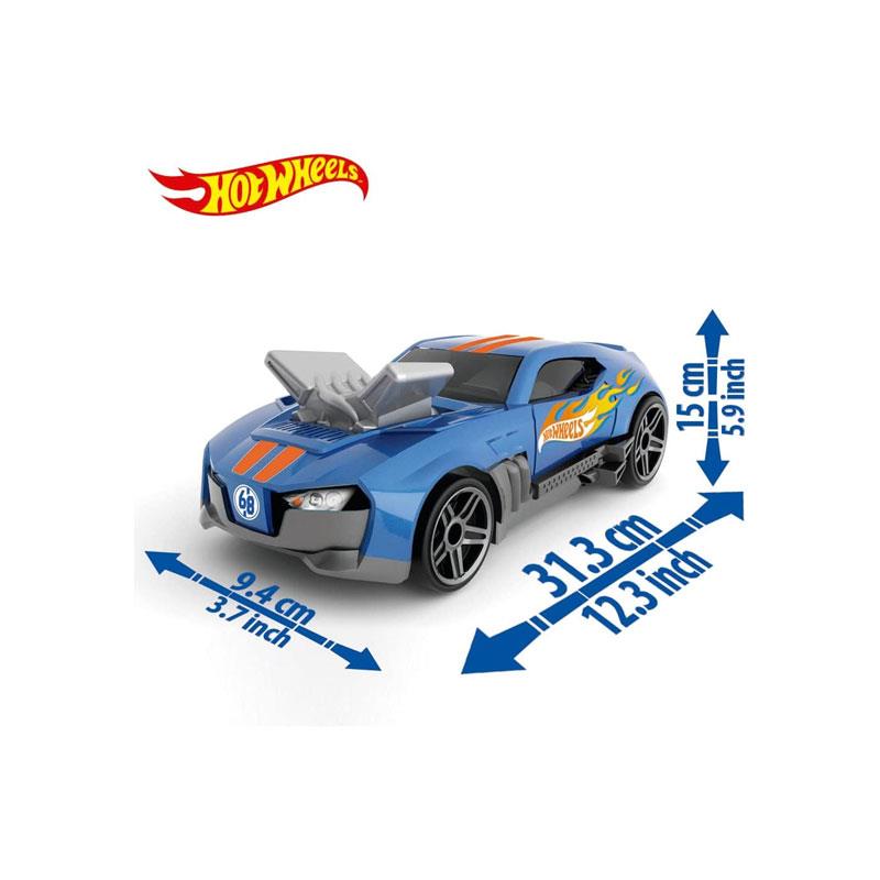 Hot Wheels 2-In-1 Race N Haul Car Case With Rectractable Handle Blue