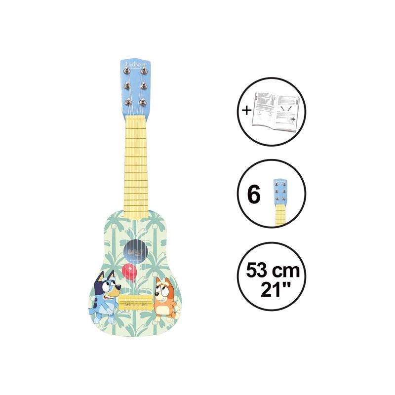 Lexibook Bluey My First Guitar With 6 Nylon Strings Blue