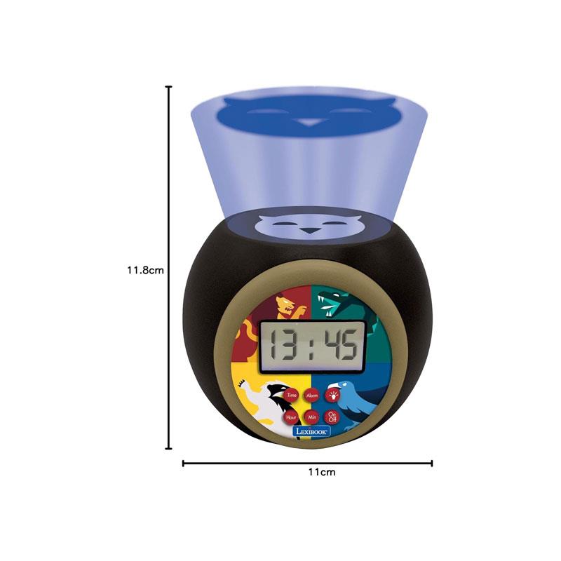 Lexibook Harry Potter Childrens Projector Clock With Night Light Timer Snooze Alarm Black