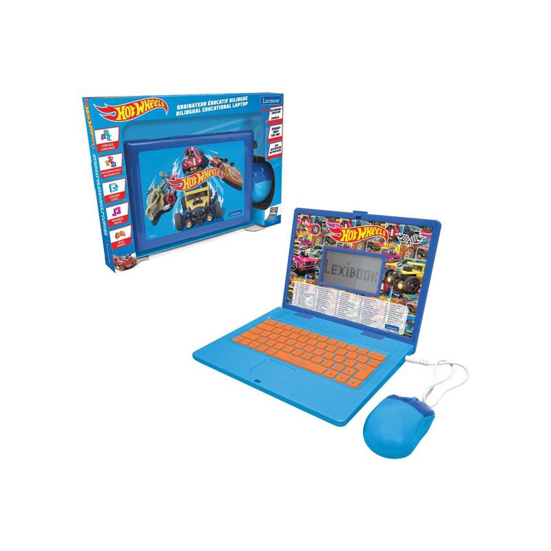 Lexibook Hot Wheels Bilingual Educational Laptop With 124 Activites Blue Main image