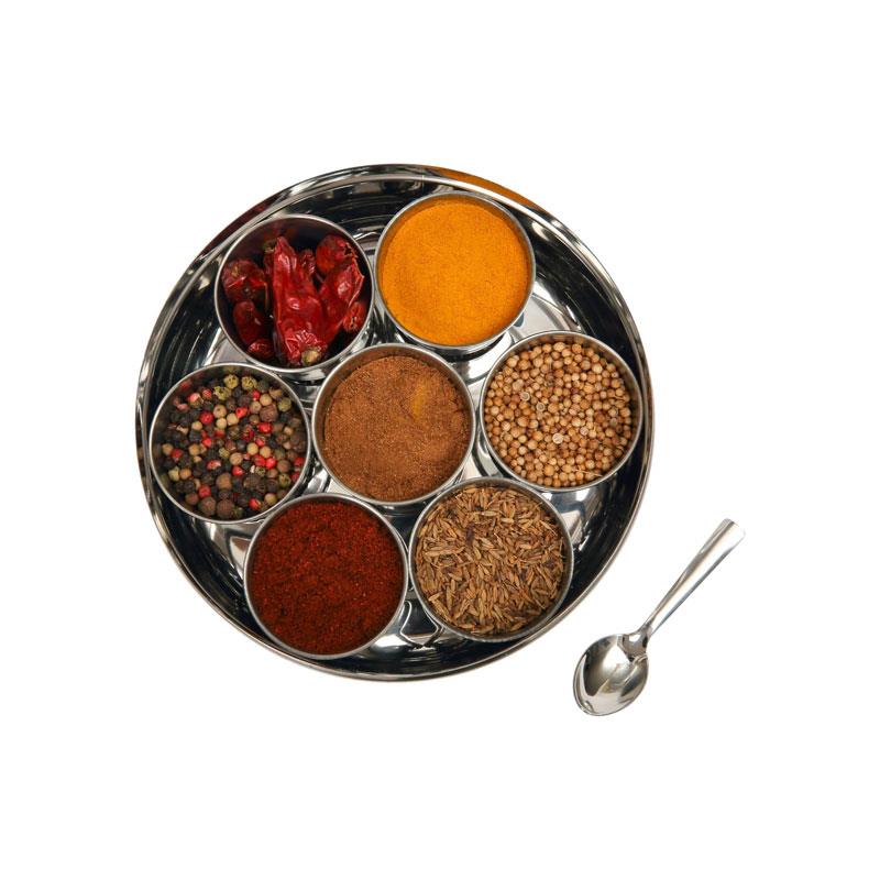 Dexam School of Wok Dabba For Asian Spices Stainless Steel Silver Secondary image