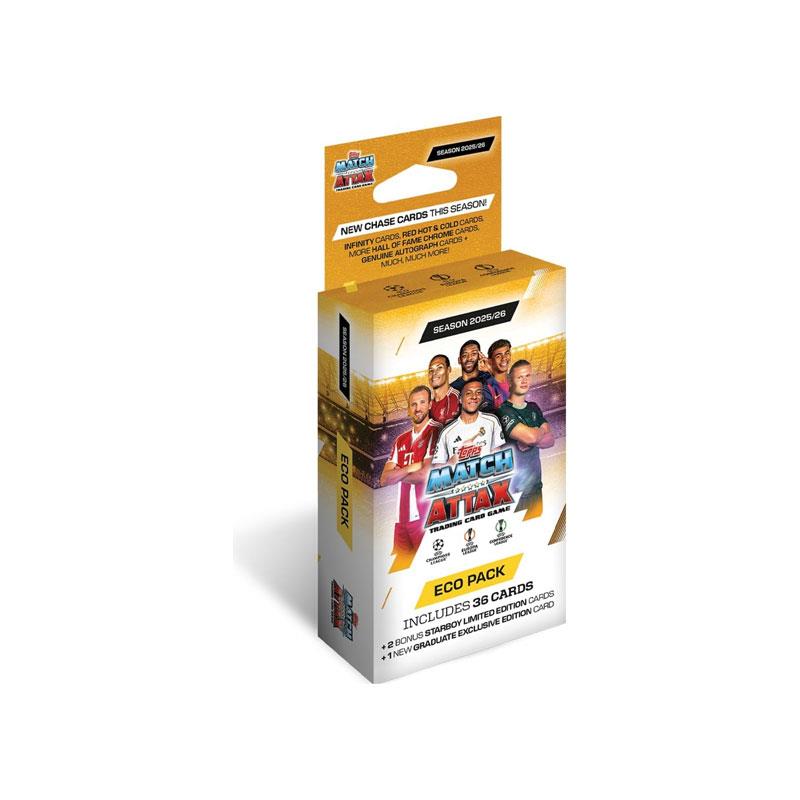 Match Attax Topps Football Cards CL Champions League 2025/26 Trading Cards 1 x ECO Pack Blister 39 Trading Cards Main image