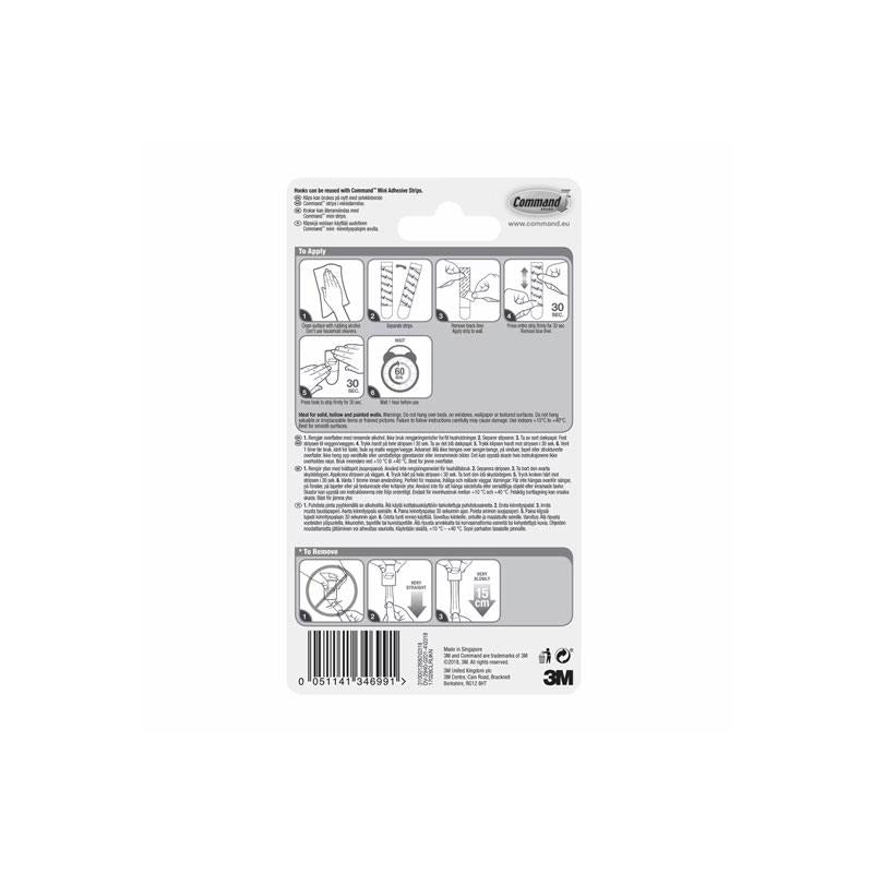 3M Command Decorating Clips With Strips Mini 20 Clips And 24 Mini Strips Clear/Transparent