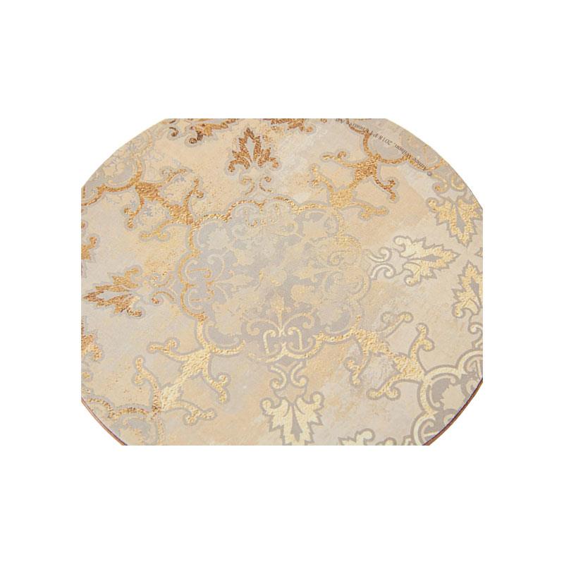 Creative Tops Cork-Backed Premium Round Coasters Set Printed Gold Impressions Wood Pack Of 4 12cm Gold/Grey