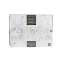 Creative Tops Premium Placemats And Coasters Pack Of 4 Grey Marble Medium Wood Grey/White