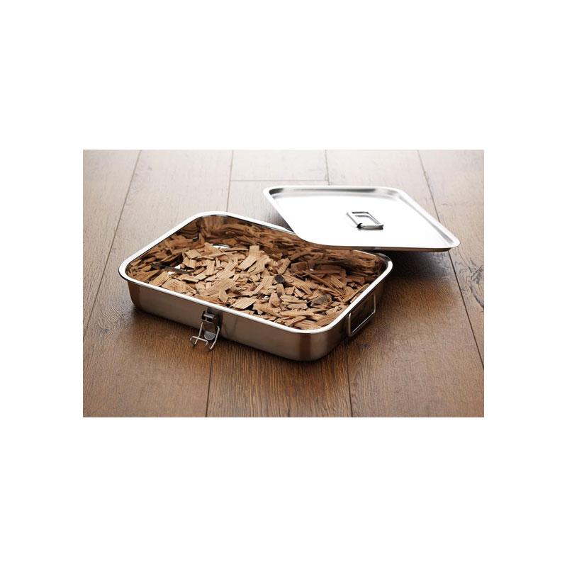 KitchenCraft Home Made BBQ/Stovetop Smoker Oven Stainless Steel 37.5 x 27 cm Silver
