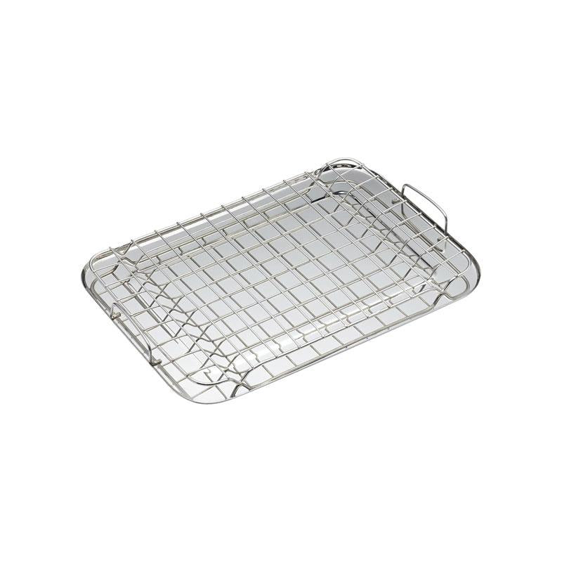 KitchenCraft Home Made BBQ/Stovetop Smoker Oven Stainless Steel 37.5 x 27 cm Silver