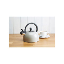 KitchenCraft Living Nostalgia Traditional Whistling Kettle 1.4 Litre Stainless Steel French Grey