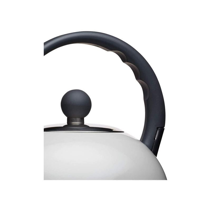 KitchenCraft Living Nostalgia Traditional Whistling Kettle 1.4 Litre Stainless Steel French Grey
