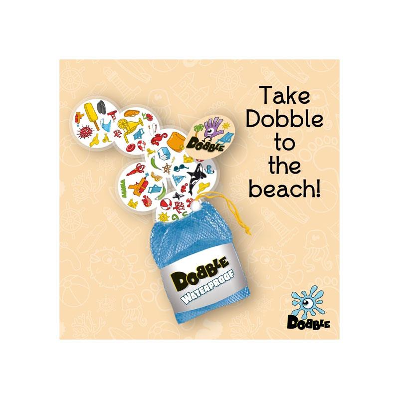 Asmodee Dobble Waterproof Family Card Game 15 Minutes Playing Time 2-8 Players Multicolour