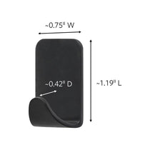 3M Command Small Metallic Hook 4 Hooks 225g Weight Capacity Black
