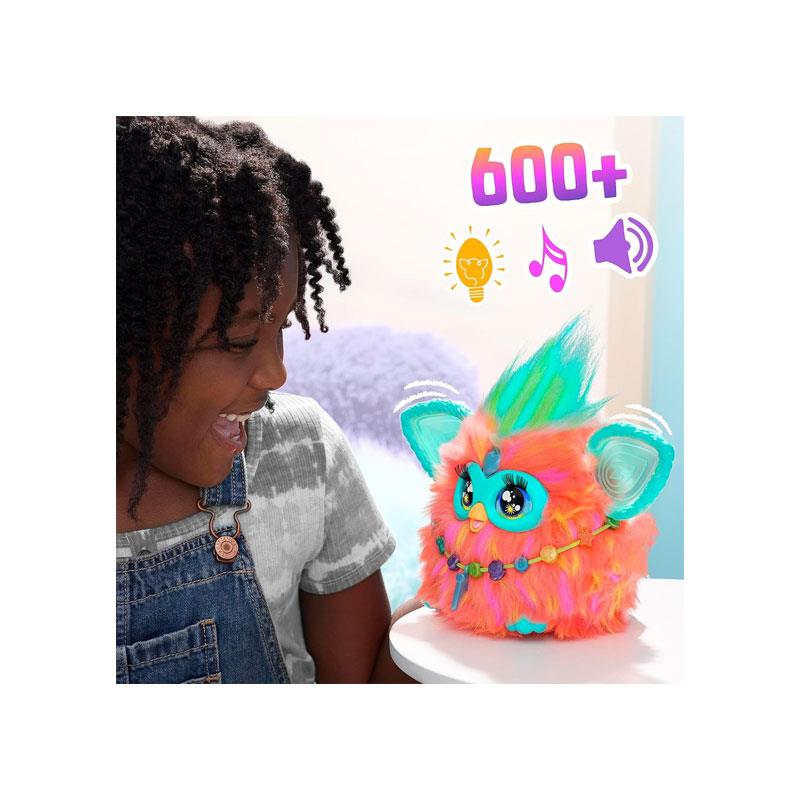 Furby Hasbro Coral Interactive Toy Plush English Version 6 Inch Electronic Pets Toys Multicolour