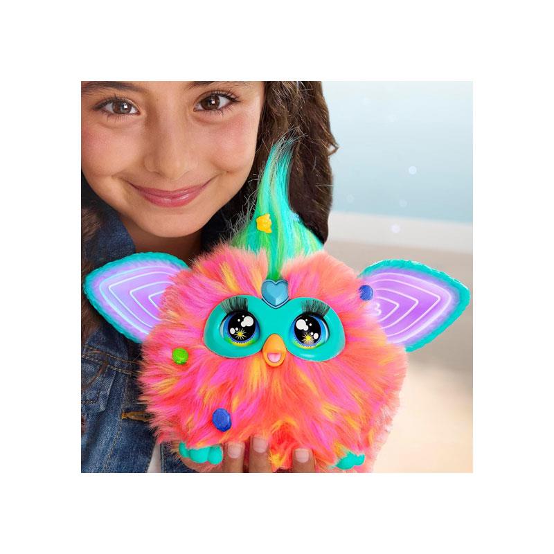 Furby Hasbro Coral Interactive Toy Plush English Version 6 Inch Electronic Pets Toys Multicolour