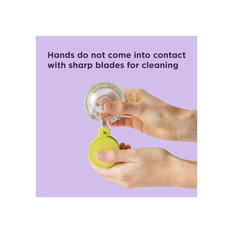 Chef'n GarlicZoom Garlic Chopper Handheld Garlic & Herb Slicer Vegetable Gadget Green/Clear