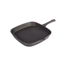 KitchenCraft Square Grill Pan 23cm Cast Iron Griddle Pan Black