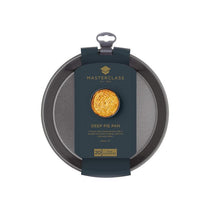 MasterClass Deep Pie Pan 23cm Baking Tin/Tart Tin Non-Stick 9 Inch Round Pan Carbon Steel Grey