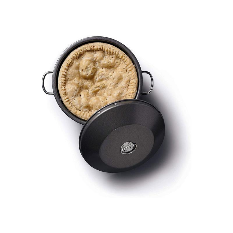 MasterClass Pudding Steamer 2 Litres Non-Stick Robust Carbon Steel Black