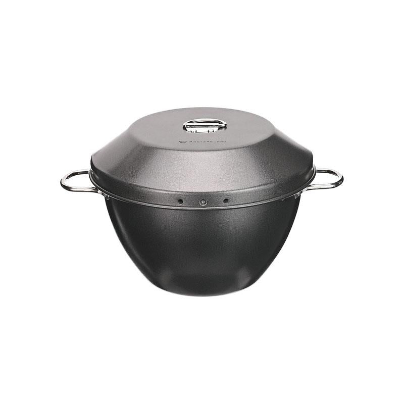 MasterClass Pudding Steamer 2 Litres Non-Stick Robust Carbon Steel Black