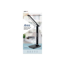 Groov-e Ares Desk LED Lamp With Wireless Charging Pad & Clock Black