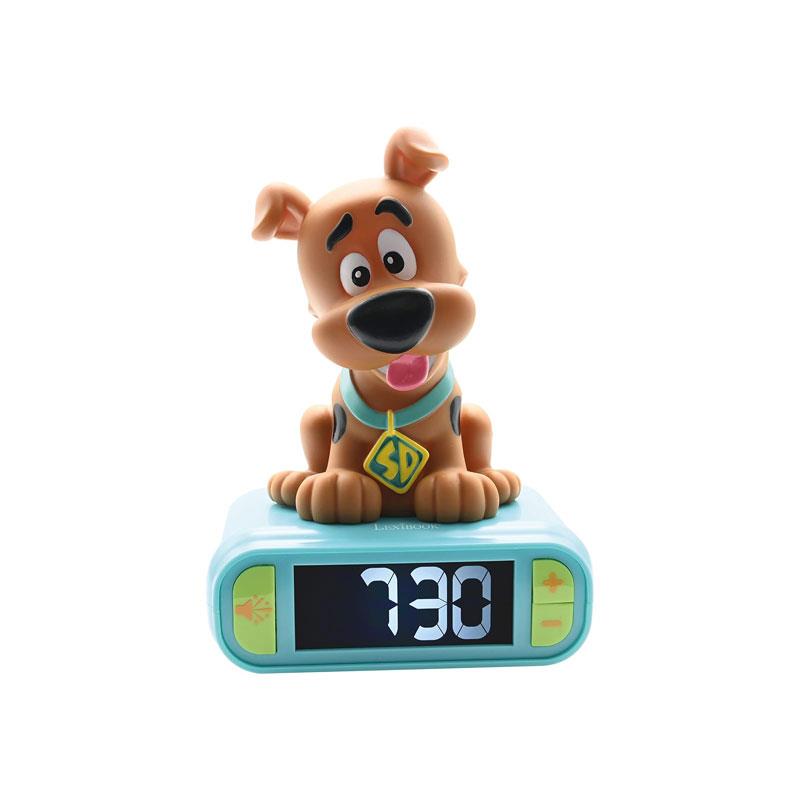 Lexibook 3D Scooby Doo Childrens Clock With Night Light Alarm Snooze Brown/Green Main image