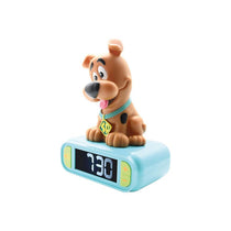 Lexibook 3D Scooby Doo Childrens Clock With Night Light Alarm Snooze Brown/Green