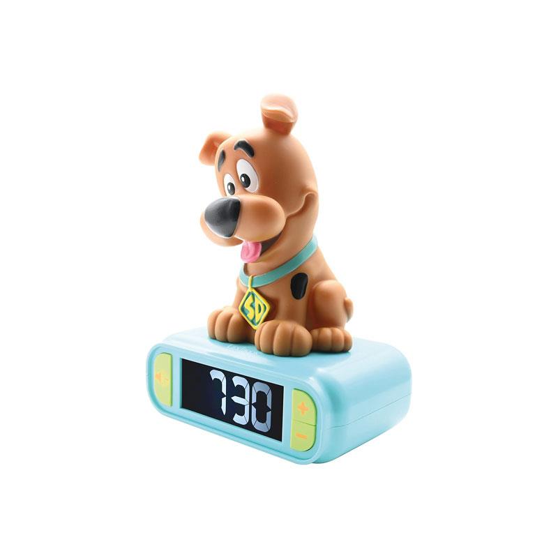 Lexibook 3D Scooby Doo Childrens Clock With Night Light Alarm Snooze Brown/Green