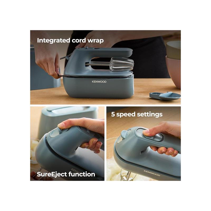 Kenwood QuickMix Go Electric Hand Mixer Beaters Kneader 5 Speed Levels 350W Storm Blue
