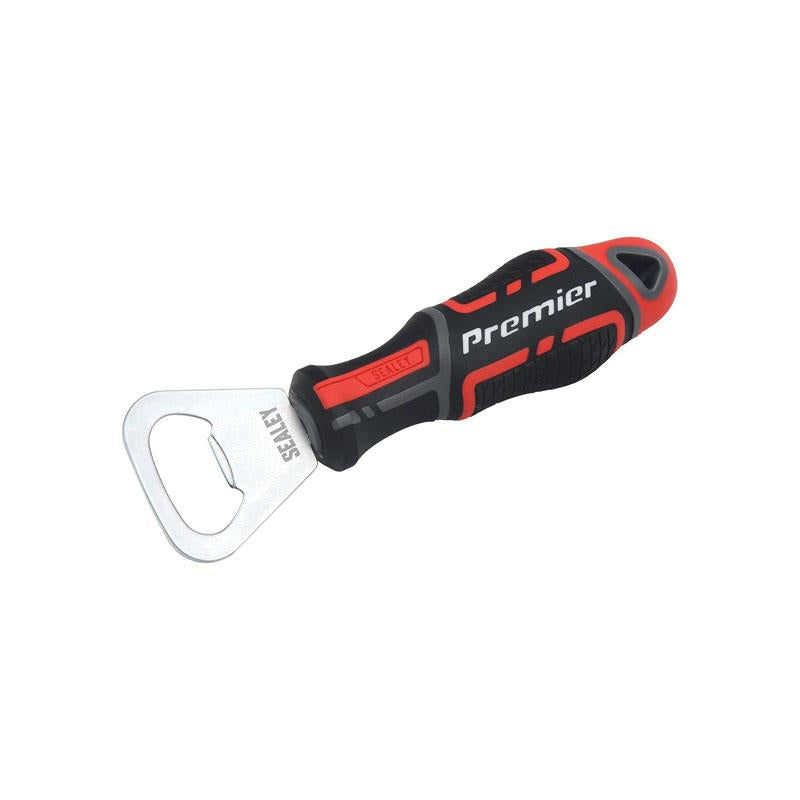 Sealey GripMAX Bottle Opener Hi-Vis Polypropylene Rubber Soft Grip Handle Red Main image
