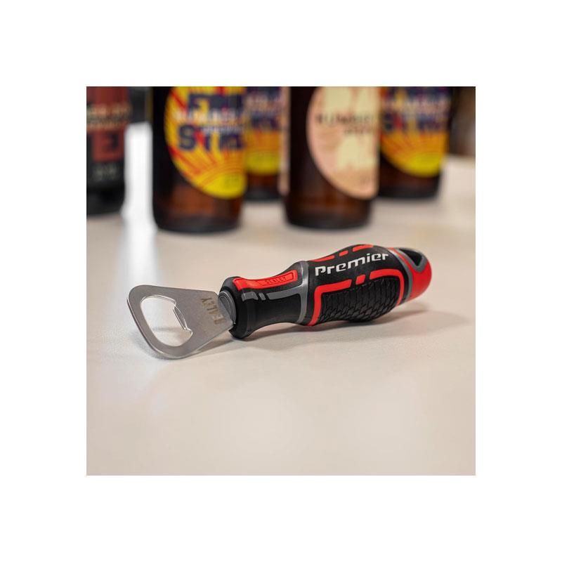 Sealey GripMAX Bottle Opener Hi-Vis Polypropylene Rubber Soft Grip Handle Red Secondary image