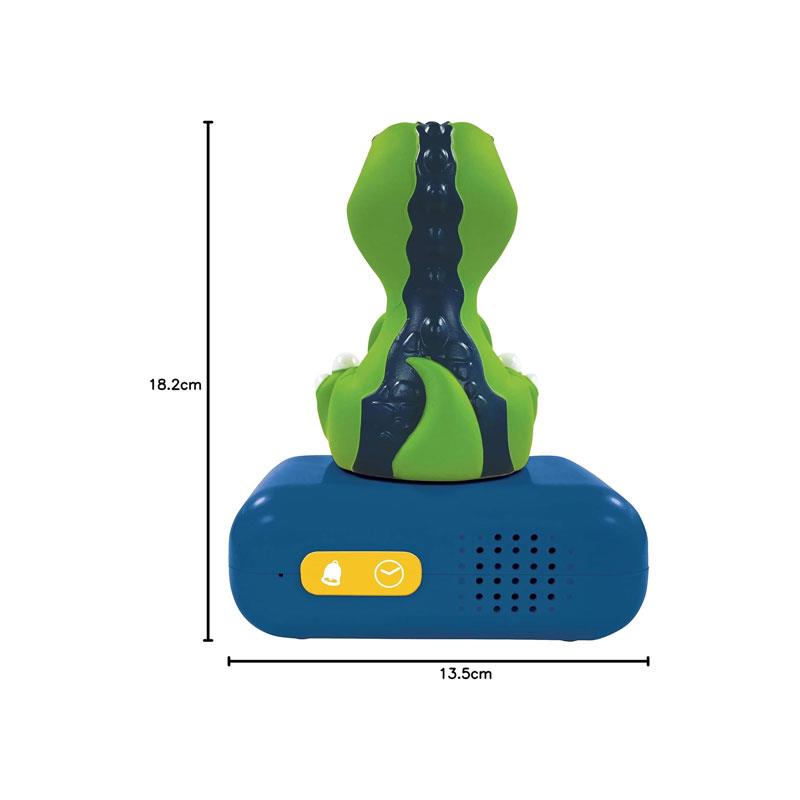 Lexibook 3D Dinosaur Childrens Clock With Night Light Alarm Snooze Blue/Green Secondary image