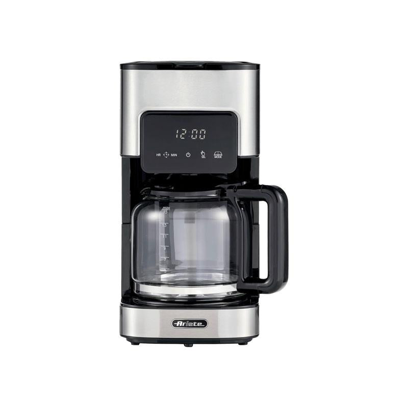 Ariete Digital Filter Coffee Machine Drip Coffee Maker Stainless Steel 900W 1.5 Litres Black