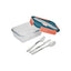 Built Tropics Glass Lunch Box With Cutlery 900ml Leak-Proof BPA Free Clear