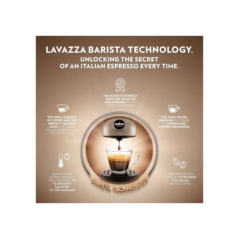 Lavazza Jolie & Milk EVO Pod Coffee Machine With Integrated Milk Frother And Removable Grid 1250W 0.6 Litres Black