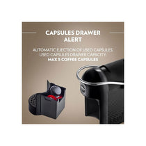 Lavazza Jolie & Milk EVO Pod Coffee Machine With Integrated Milk Frother And Removable Grid 1250W 0.6 Litres Black