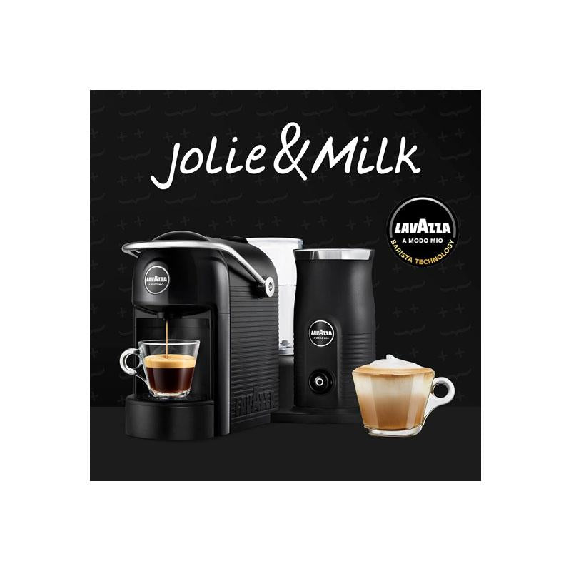 Lavazza Jolie & Milk EVO Pod Coffee Machine With Integrated Milk Frother And Removable Grid 1250W 0.6 Litres Black