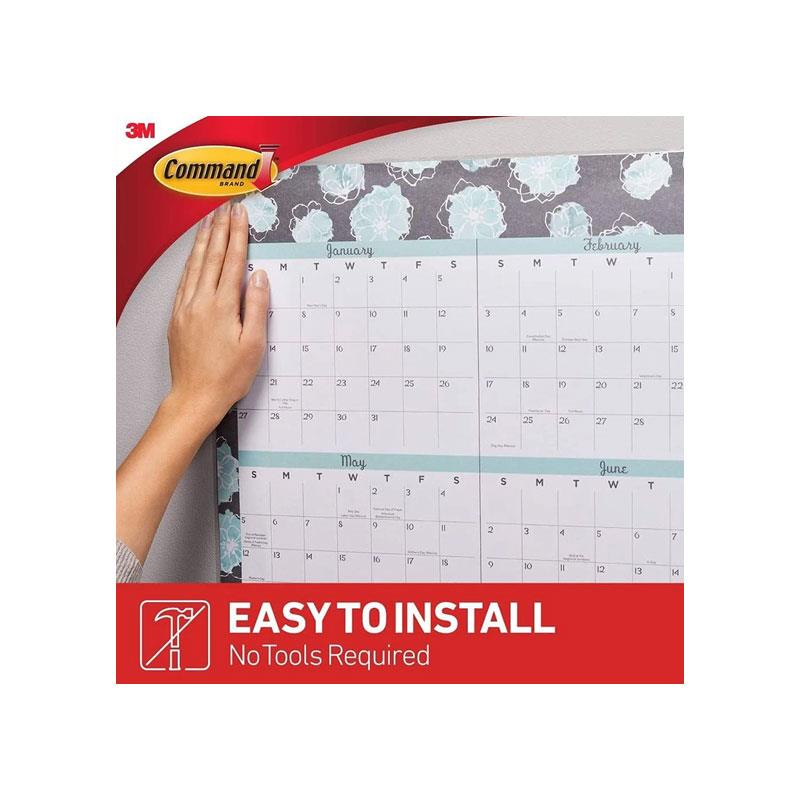 3M Command Poster Strips Small Mounting Adhesive 12 Small Strips White