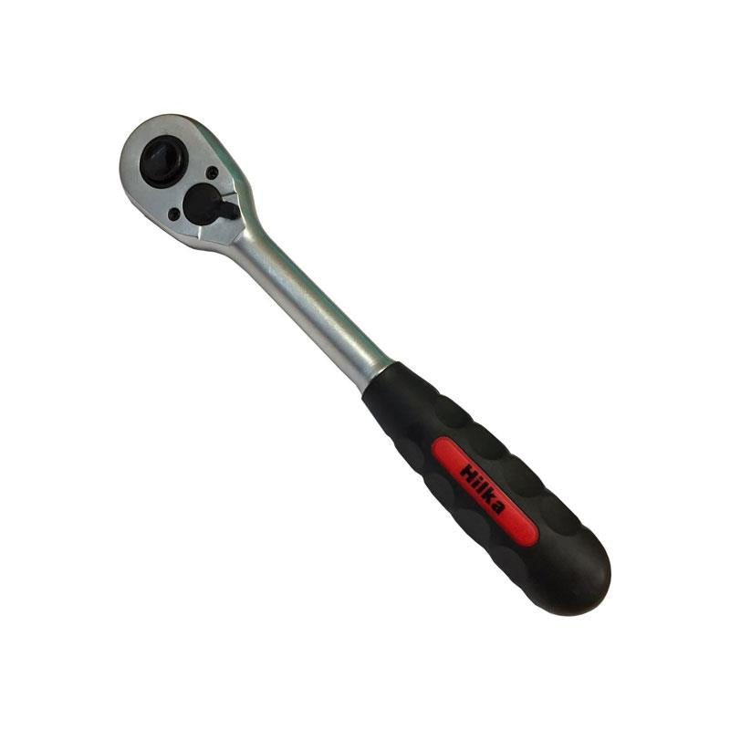 Hilka Tools 1/2 Inch Drive Ratchet 10 Inch (250mm) Pro Craft Quick Release Alloy Steel Silver