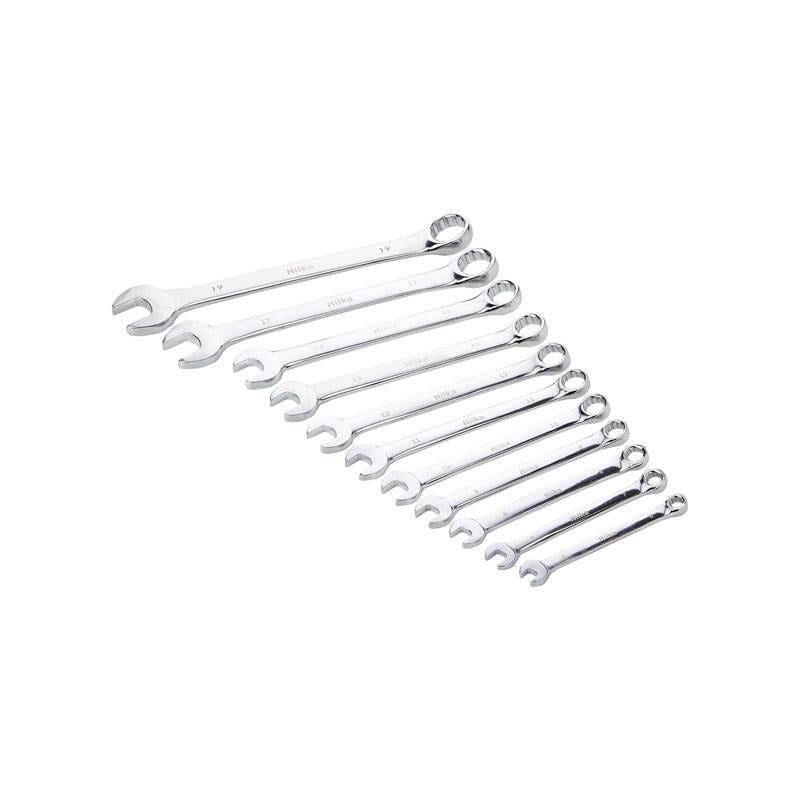 Hilka Tools Combination Spanner Set Metric 11 Piece Silver