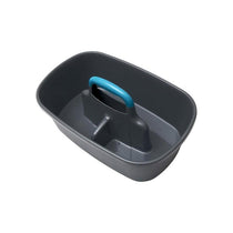 JVL Cleaning Caddy With Handle Cleaning Buckets Bowl Grey And Teal
