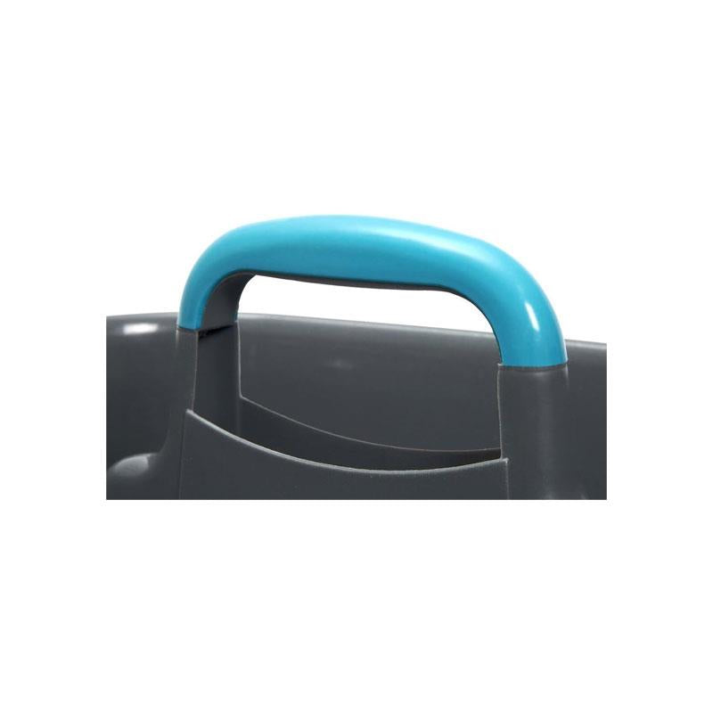 JVL Cleaning Caddy With Handle Cleaning Buckets Bowl Grey And Teal