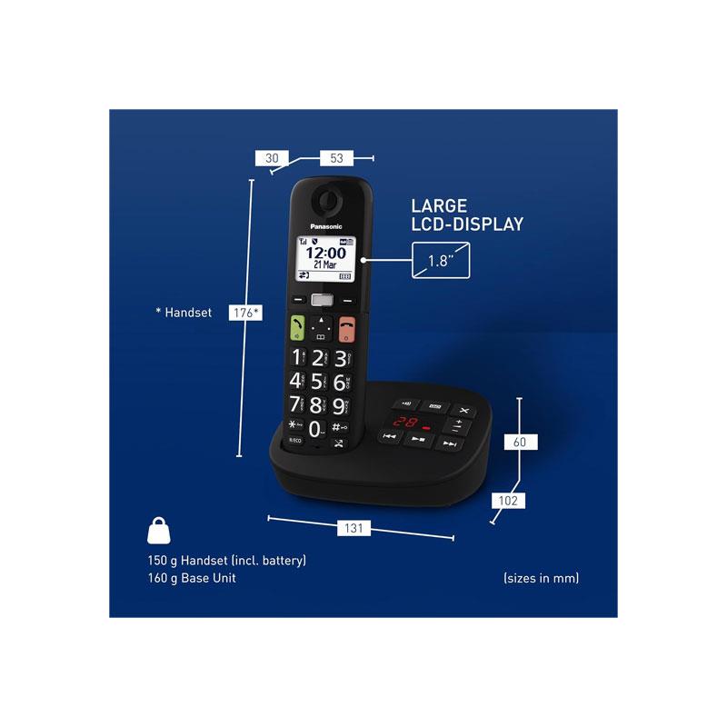 Panasonic Big Button Digital Cordless Telephone Single