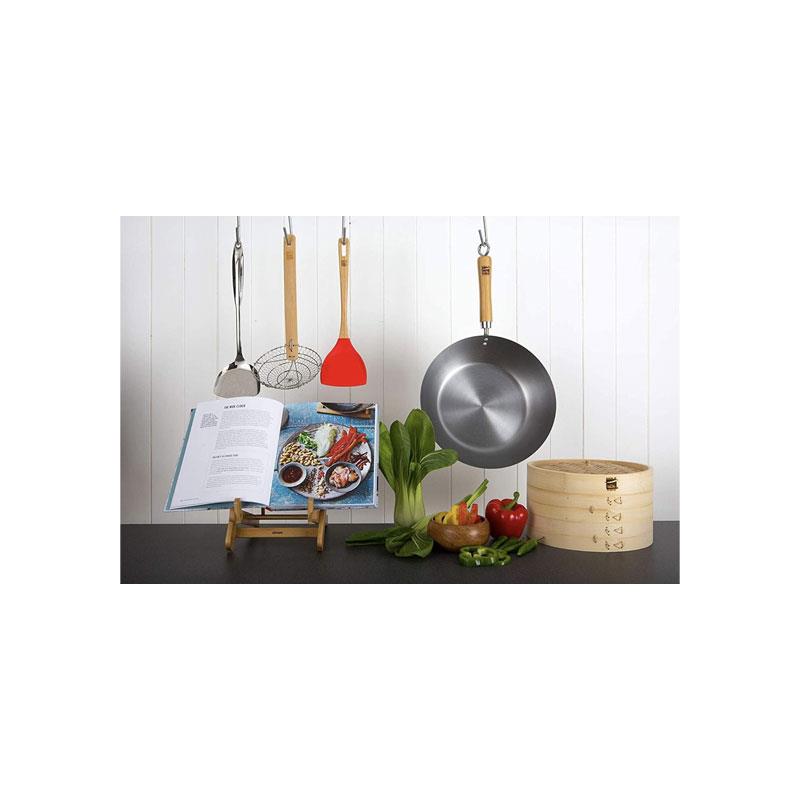 School of Wok 10 Inch 2-Tier Bamboo Steamer Basket 25cm 2.5 Litres Bamboo Secondary image