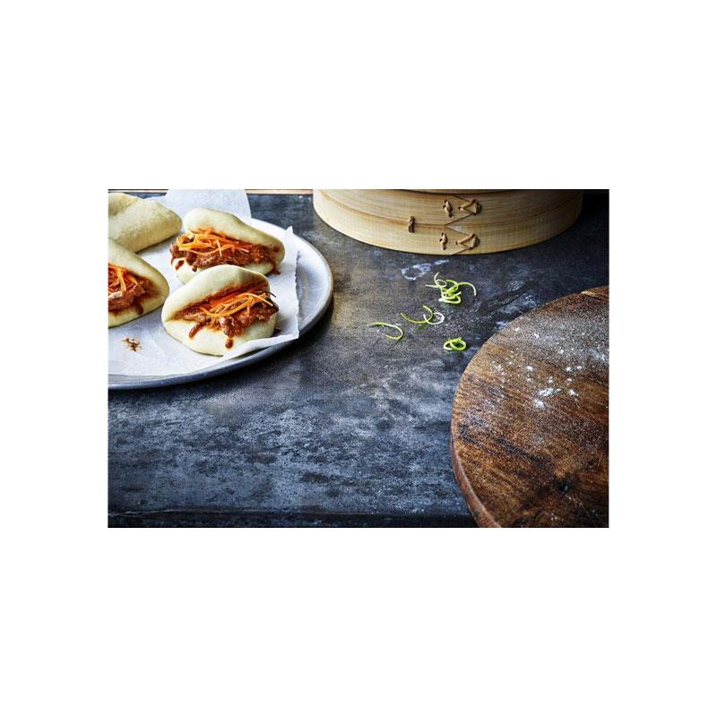 School of Wok 10 Inch 2-Tier Bamboo Steamer Basket 25cm 2.5 Litres Bamboo