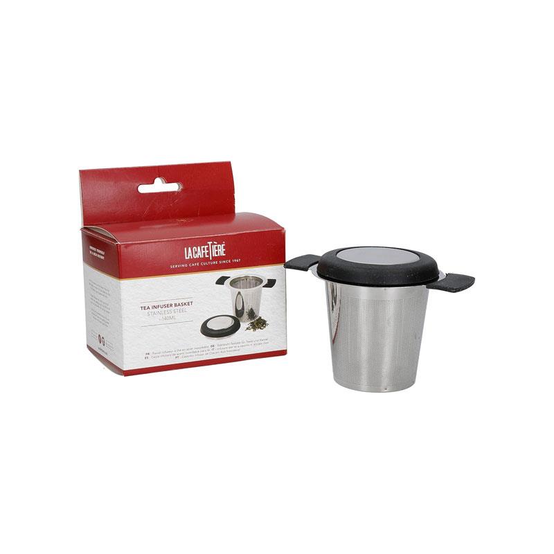 La Cafetiere Tea Infuser Basket Tea Strainers Stainless Steel With Lid Silver