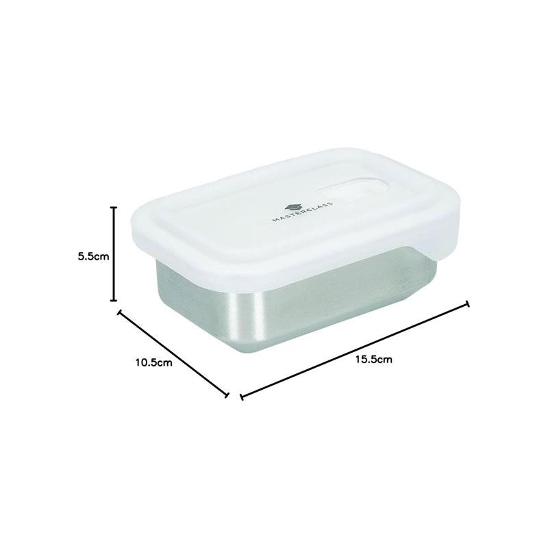 MasterClass All-In-One Stainless Steel Container Food Storage With Lid Snack-Sized 500ml Silver