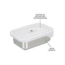 MasterClass All-In-One Stainless Steel Container Food Storage With Lid Snack-Sized 500ml Silver